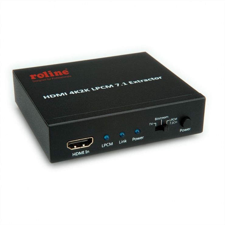 Extractor HDMI 4K Audio LPCM 7.1, Roline 14.01.3442 conectica.ro imagine noua tecomm.ro
